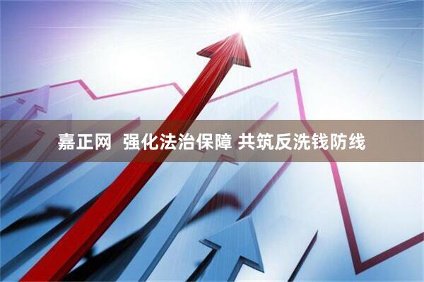 嘉正网  强化法治保障 共筑反洗钱防线